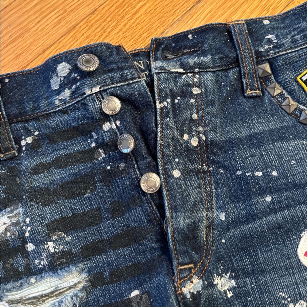 American Eagle Limited Edition Denim Patch Shorts - image 4